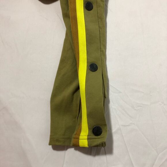 Free People Movement xs baby got track olive green yellow combo track pants snap - Picture 11 of 15